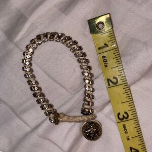 Gold rhinestone twist bracelet pretty preppy chic bracelet stack layer